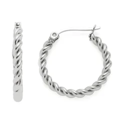 Mascha Creolen aus Edelstahl für Damen 021748