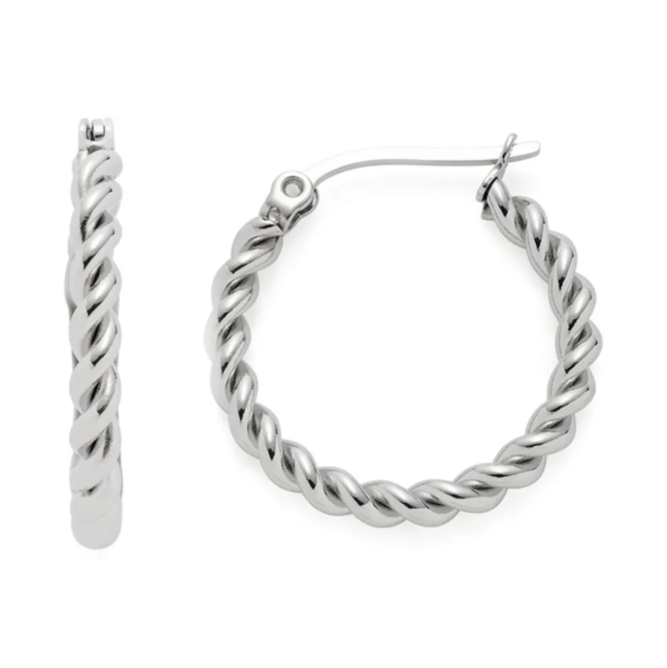 Mascha Creolen aus Edelstahl für Damen 021748