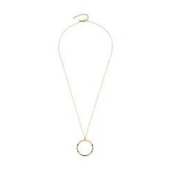 Maxikette Viva Ciao aus Edelstahl, Glasperlen, IP Gold 021842