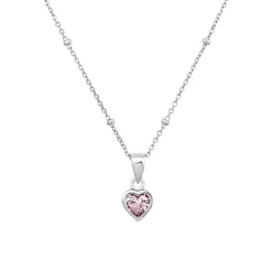 Mädchen Herzkette aus Sterlingsilber mit Zirkonia 2033373