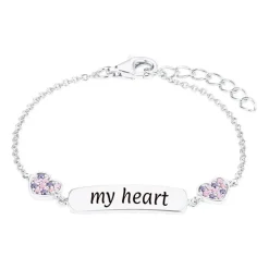 Mädchen Ident Armband Herzen aus 925er Silber 2027208