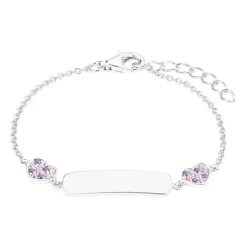 Mädchen Ident Armband Herzen aus 925er Silber 2027208