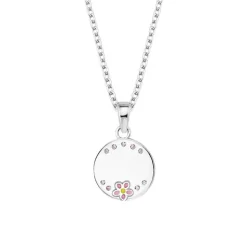 Mädchen Kette Blume aus Sterlingsilber, gravierbar 2027908