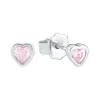 Mädchen Ohrstecker Rosa Herzen aus Sterlingsilber 2021046