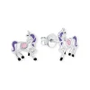 Mädchenohrstecker Einhorn aus Sterlingsilber, Emaille 2034216