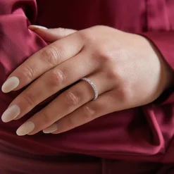 Memoire Ring mit Brillanten aus Weißgold oder Platin BDR0132-WSL