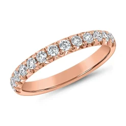 Memoire-Diamantring für Damen aus Roségold, gravierbar BDR0079-RSL