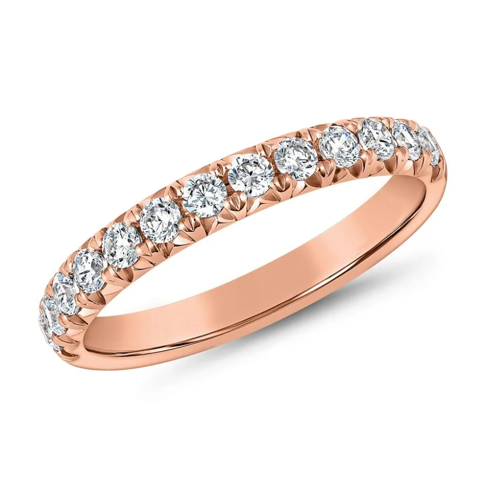 Memoire-Diamantring für Damen aus Roségold, gravierbar BDR0079-RSL