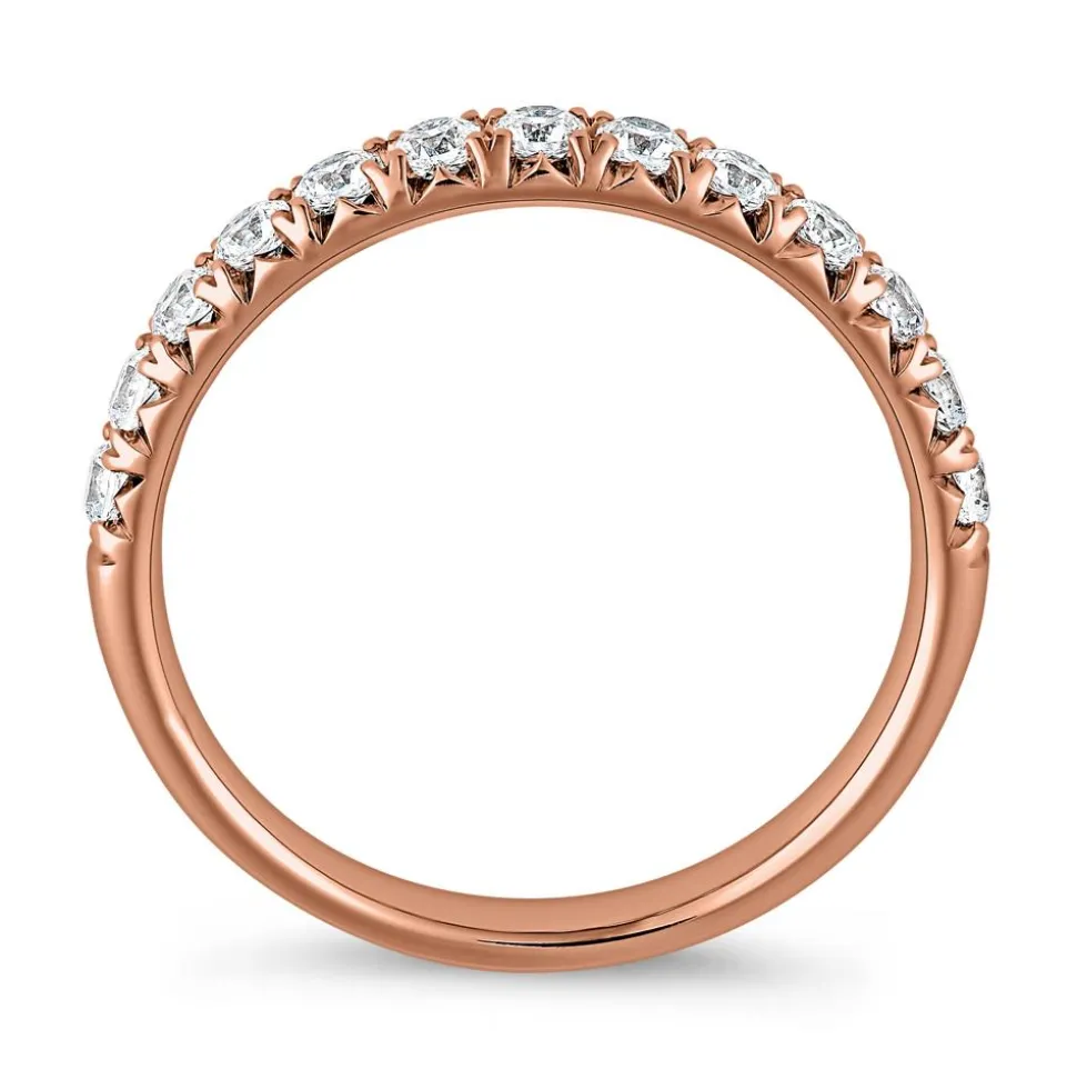 Memoire-Diamantring für Damen aus Roségold, gravierbar BDR0079-RSL