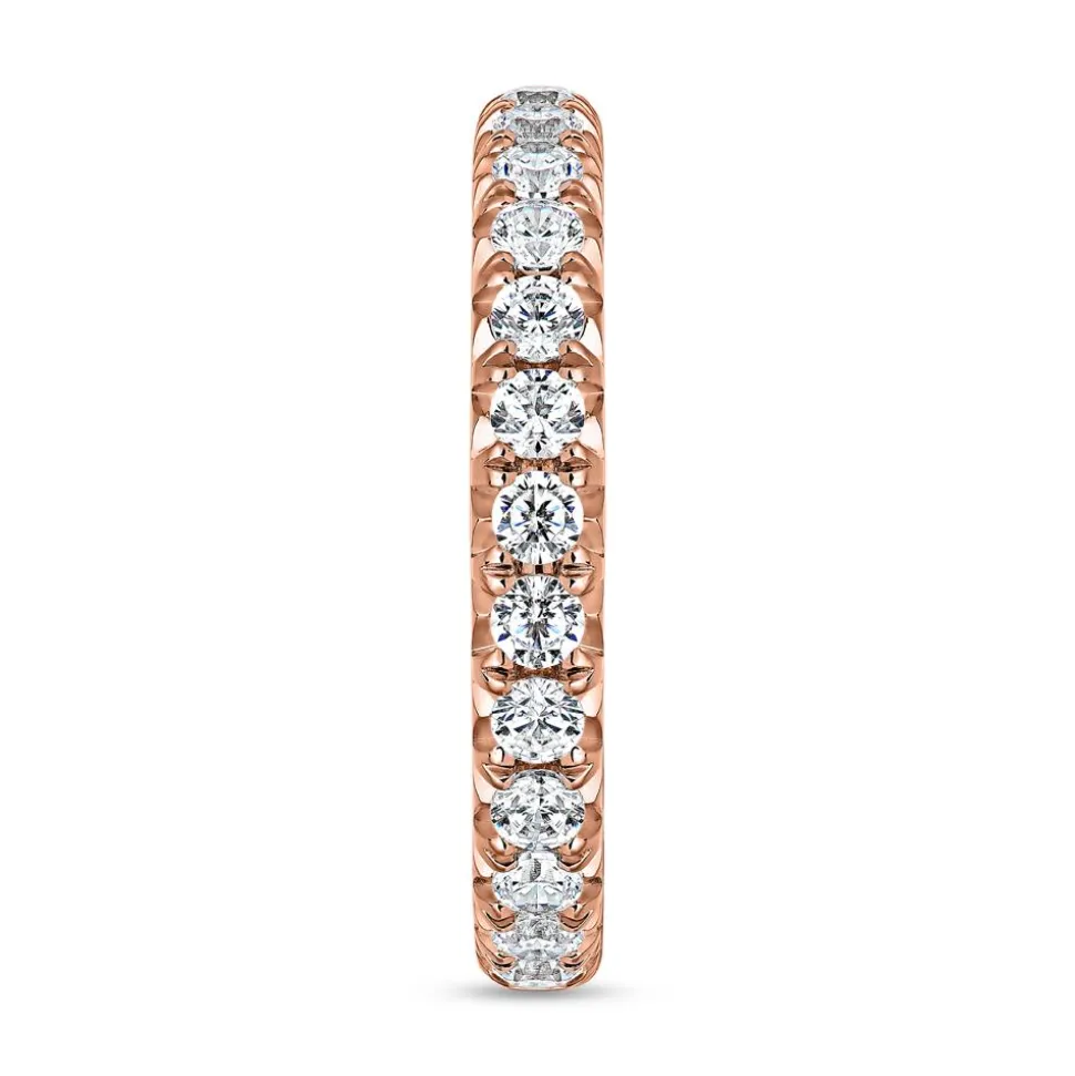 Memoire-Diamantring für Damen aus Roségold, gravierbar BDR0079-RSL