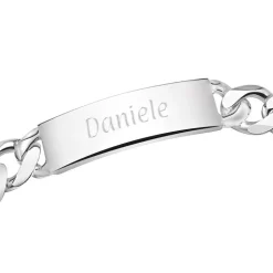 12mm 925 Silber Armband Gravur ID0120SL