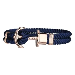 Nylon Armband blau roségold PH-PH-N-R-N