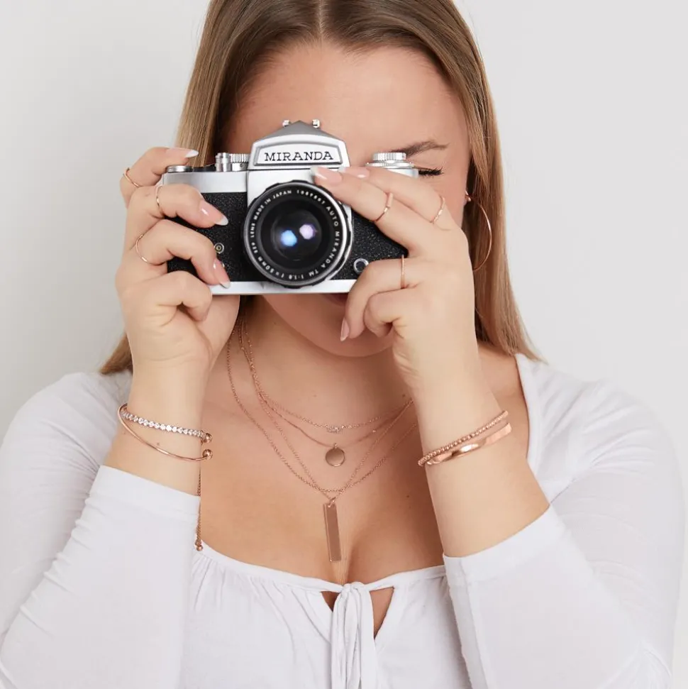 Offener Armreif aus rosévergoldetem 925er Silber LSB0015