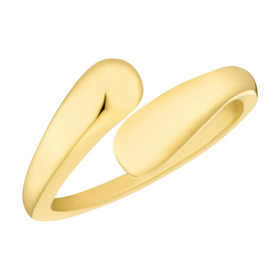 Offener Damenring aus Edelstahl, IP Gold 2035769