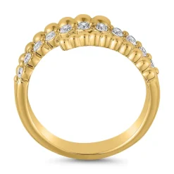 Offener Damenring aus Gelbgold mit Brillanten BDR0111-GSL