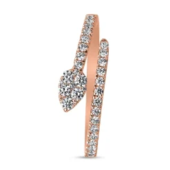 Offener Diamantring für Damen aus Roségold BDR0072-RSL