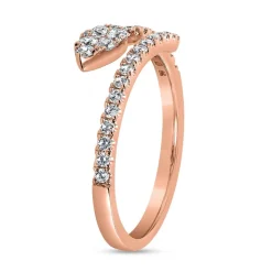 Offener Diamantring für Damen aus Roségold BDR0072-RSL
