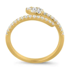 Offener Ring für Damen aus Gelbgold mit Brillanten BDR0072-GSL