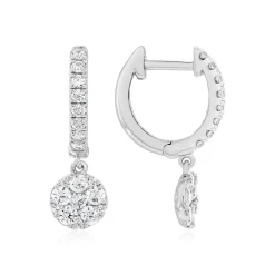 Ohrringe aus Weißgold oder Platin mit Brillanten BDE0038-WSL