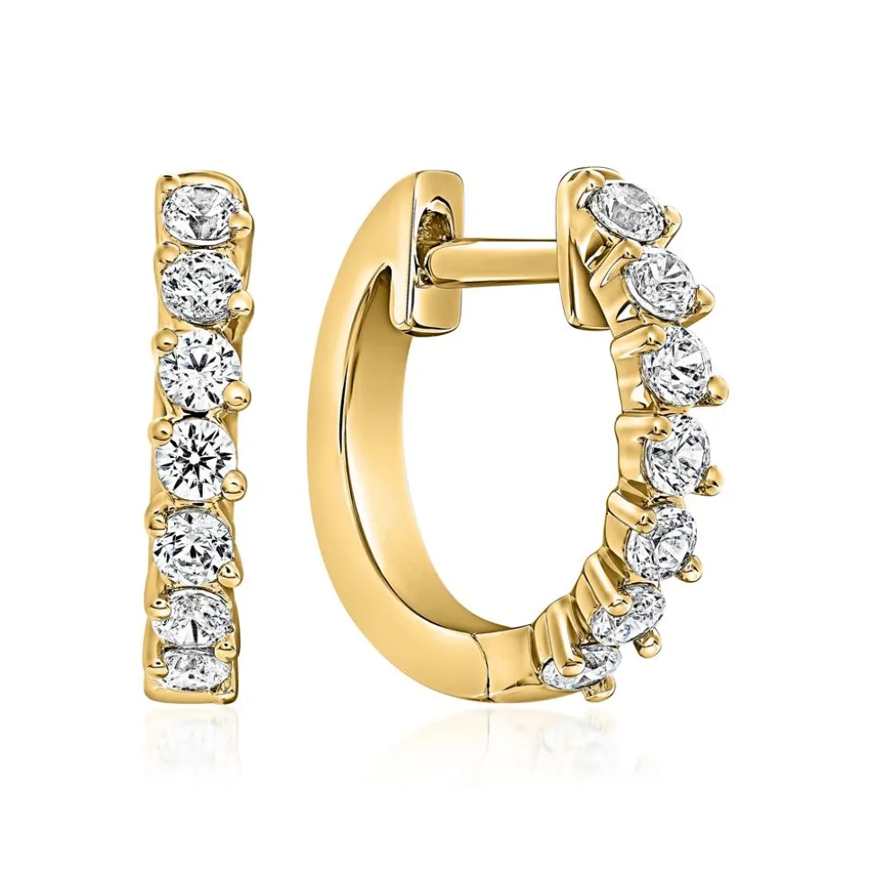 Ohrringe für Damen aus Gelbgold mit Lab Grown Diamanten BDE0083LG-GSL