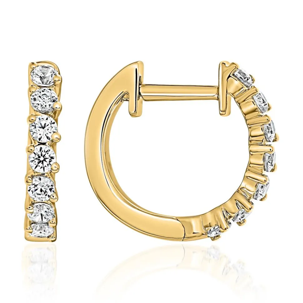 Ohrringe für Damen aus Gelbgold mit Lab Grown Diamanten BDE0083LG-GSL