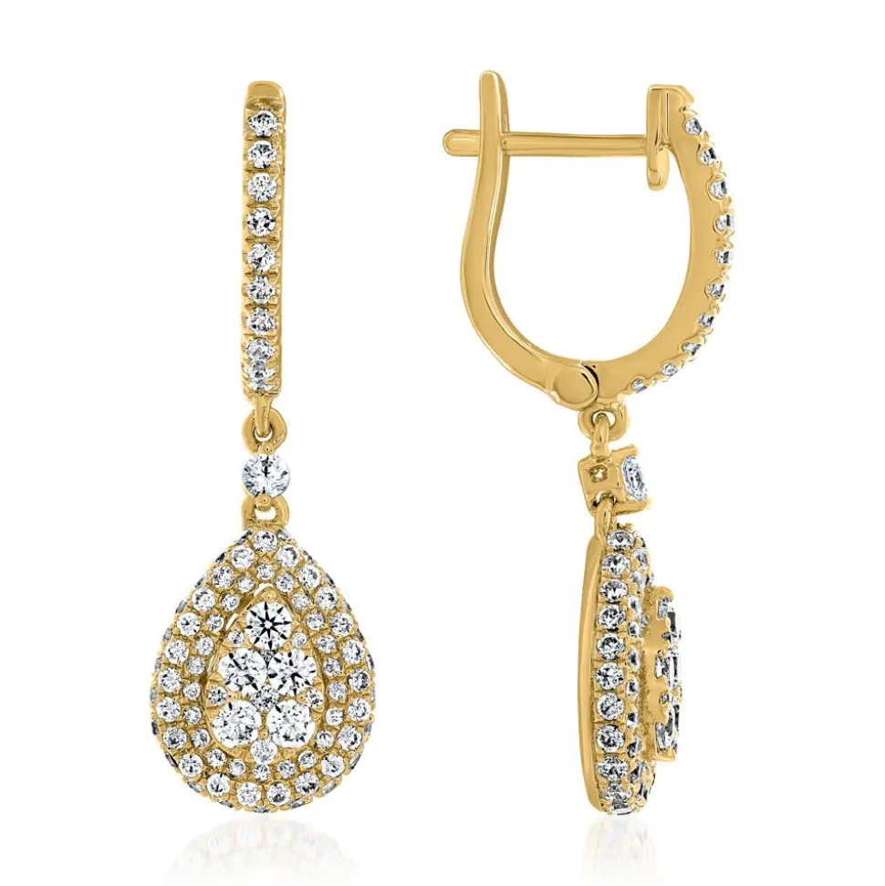 Ohrringe für Damen aus Gold mit Brillanten BDE0071-GSL