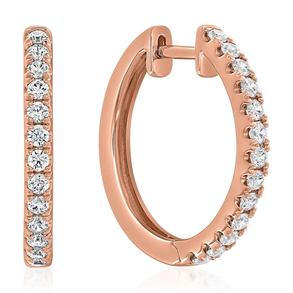 Ohrringe für Damen aus Roségold mit Brillanten BDE0087-RSL