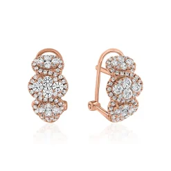 Ohrringe für Damen aus Roségold mit Lab Grown Diamanten BDE0056LG-RSL