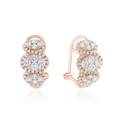 Ohrringe für Damen aus Roségold mit Diamanten BDE0056-RSL