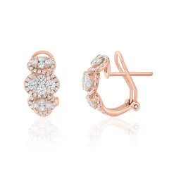 Ohrringe für Damen aus Roségold mit Diamanten BDE0056-RSL