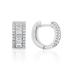 Ohrschmuck aus Platin oder Weißgold mit Diamanten BDE0042-WSL