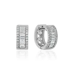 Ohrschmuck aus Platin oder Weißgold mit Lab Diamanten BDE0042LG-WSL