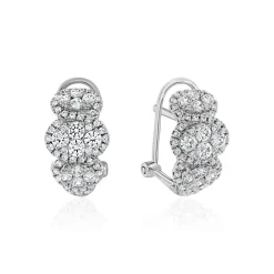 Ohrschmuck aus Weißgold oder Platin mit Brillanten, Lab BDE0056LG-WSL