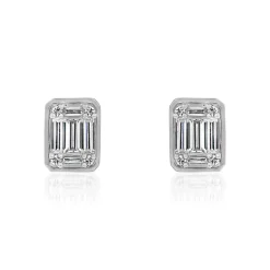 Ohrschmuck aus Weißgold oder Platin mit Diamanten BDE0078-WSL