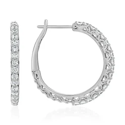 Ohrschmuck aus Weißgold oder Platin mit Lab Brillanten BDE0040LG-WSL