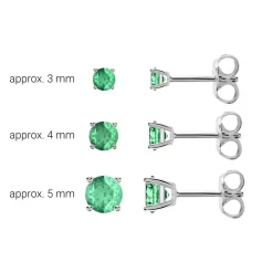 Ohrschmuck für Damen aus 585er Weißgold mit Smaragden BDE0022Sm-14KWSL