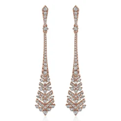 Ohrschmuck für Damen aus Roségold mit Brillanten BDE0080-RSL