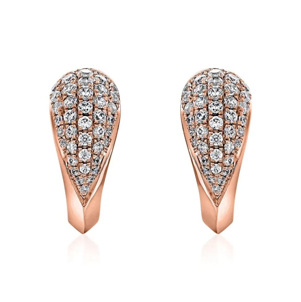 Ohrschmuck für Damen aus Roségold mit Diamanten BDE0063-RSL