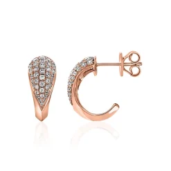 Ohrschmuck für Damen aus Roségold mit Diamanten BDE0063-RSL