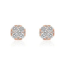 Ohrschmuck für Damen aus Roségold mit Lab Diamanten BDE0072LG-RSL