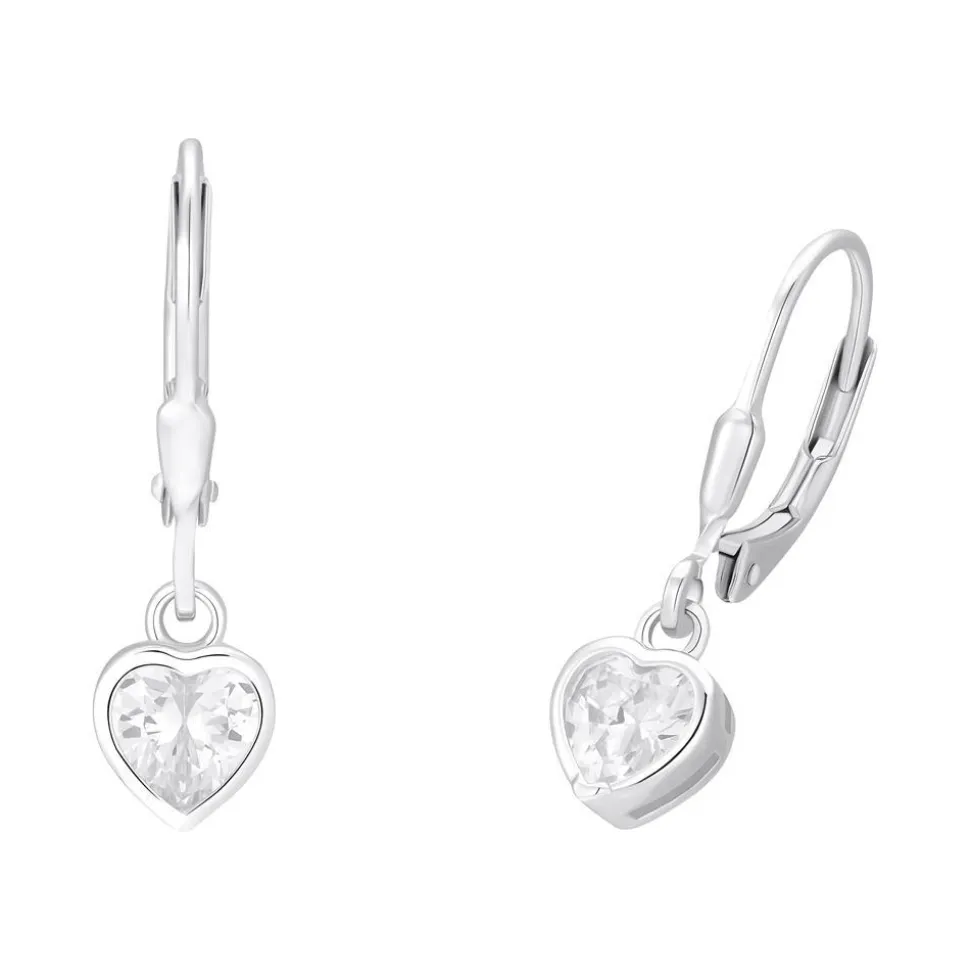Ohrschmuck mit Herzen für Kinder aus 925er Silber 2036432