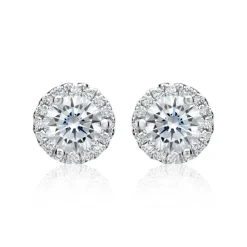 Ohrstecker aus 750er Weißgold mit lab grown Diamant BDE0001LG-18KWSL