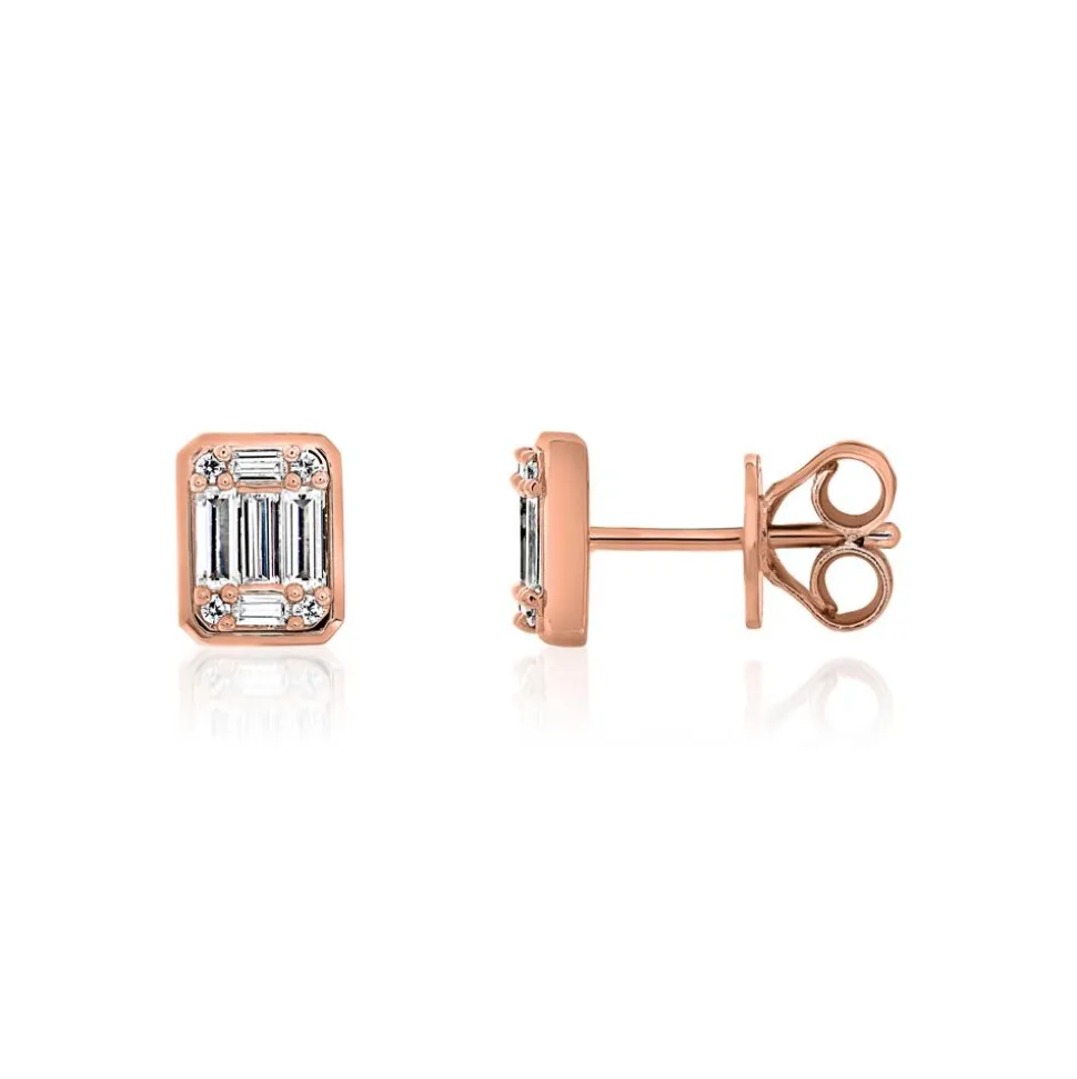 Ohrstecker aus Roségold mit Diamanten BDE0075-RSL