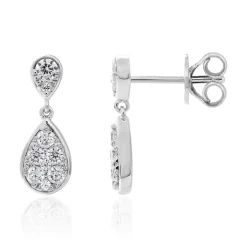 Ohrstecker aus Weißgold oder Platin mit Diamanten BDE0053-WSL