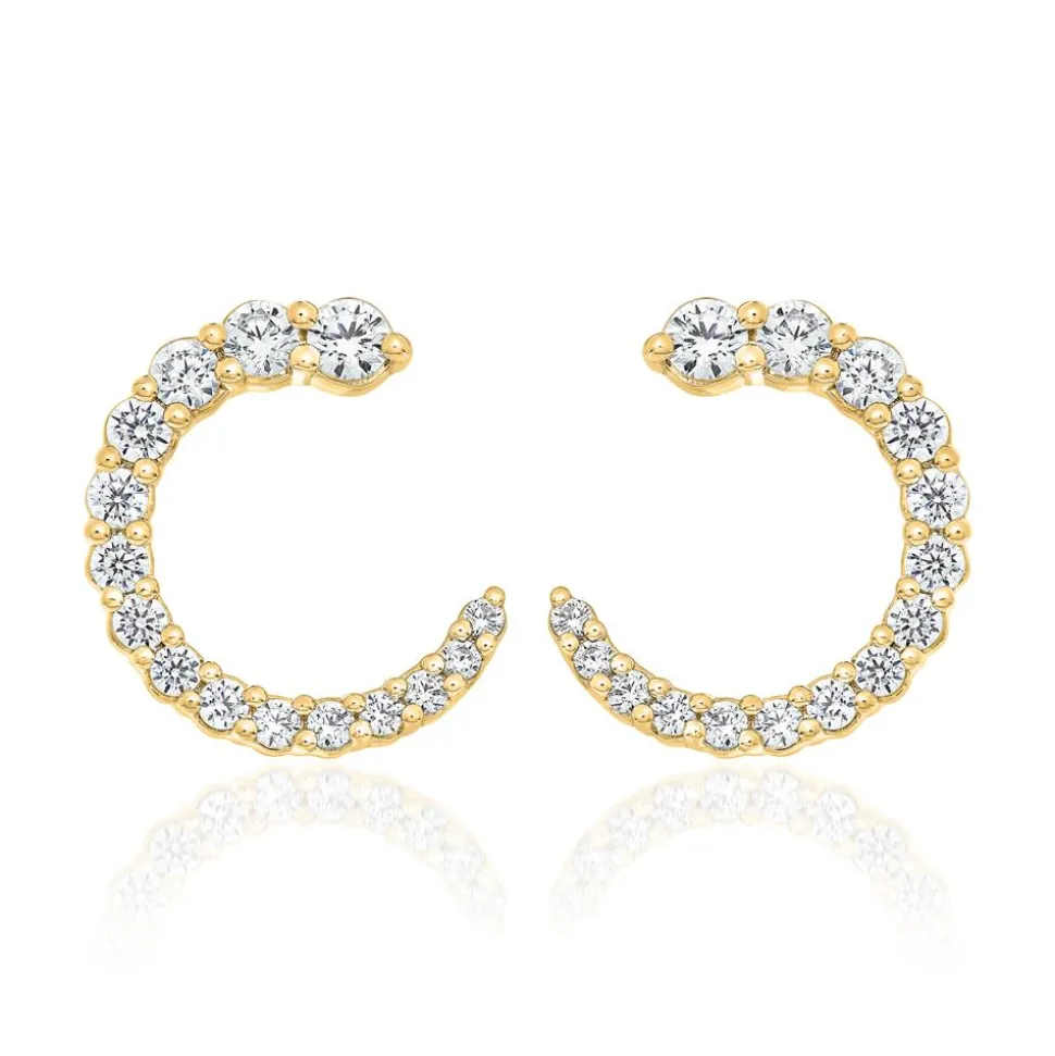 Ohrstecker für Damen aus Gold mit Diamanten BDE0052-GSL