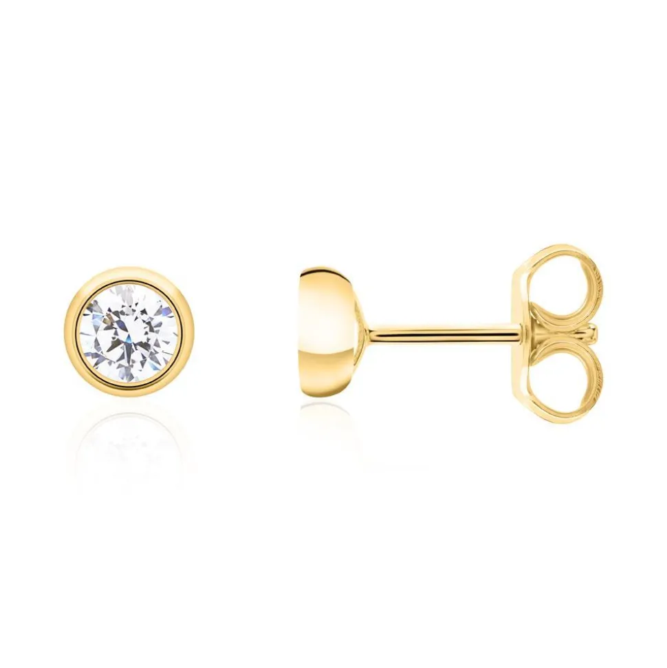 Ohrstecker für Damen aus 14K Gold mit lab grown Diamant BDE0034LG-14KGSL