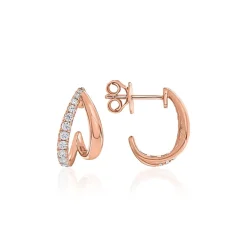 Ohrstecker für Damen aus Roségold mit Lab Diamanten BDE0051LG-RSL