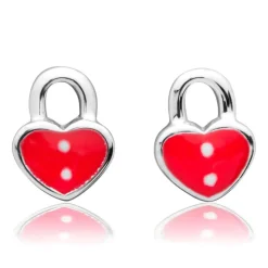Ohrstecker für Kinder Schloss in Herzform KE0107