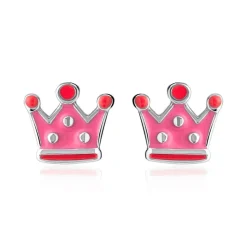 Ohrstecker Krone für Mädchen aus Sterlingsilber KE0155