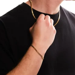 Panzerarmband aus 14 Karat Gold, 4,1 mm breit BIN1124-14KGSL